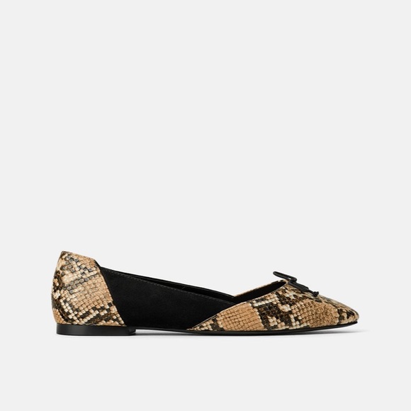 Zara Shoes Nwt Zara Ballet Flats With Bow Poshmark